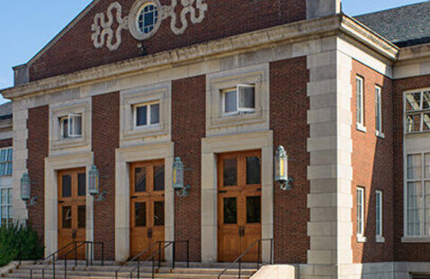 entrance to Goergen Athletic Center.