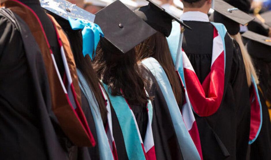 students in academic dress