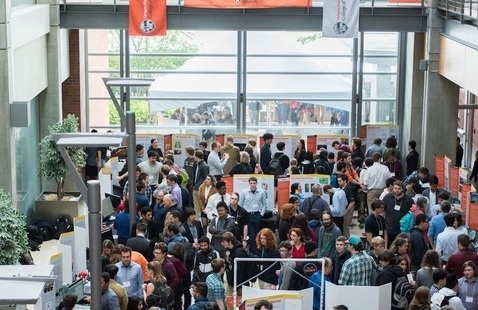 Group of people in large meeting space