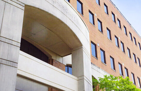 Cook Library on USM campus