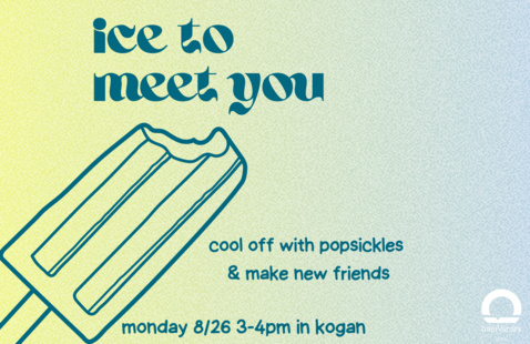 ice to meet you. icon of a popsicle