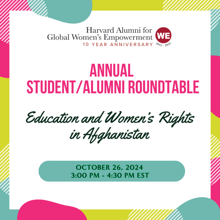 Harvard GlobalWE Annual Student/Alumni Roundtable Education and Women
