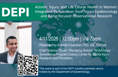 Activity, Injury, and Life Course Health in Women: Integrated Perspectives from Injury Epidemiology and Aging-focused Observational Research. 4/11/25, 12 PM. Via Zoom.