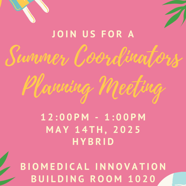 Summer Program Coordinators Quarterly Meeting