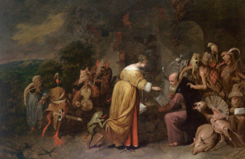 David Ryckaert III, "Temptation of Saint Anthony," 1649, oil on copper