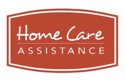 Home Care Assistance logo, white text on red background
