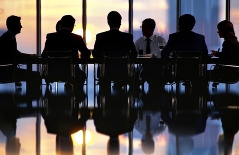 People meeting at a table.