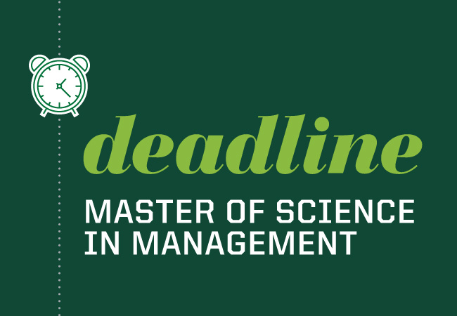 MS in Management Final Application Deadline — event poster