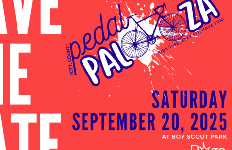 Save the Date for Pedal Palooza 2025! Saturday, September 20, 2025 at Boy Scout Park. See you there!