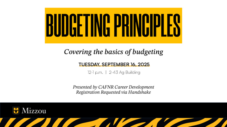 Featured image for How to Create a Personal Budget: CAFNR Workshop Series