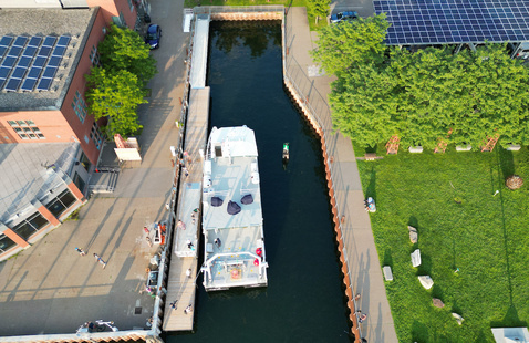 Aerial view of the Rubenstein Ecosystem Science Laboratory