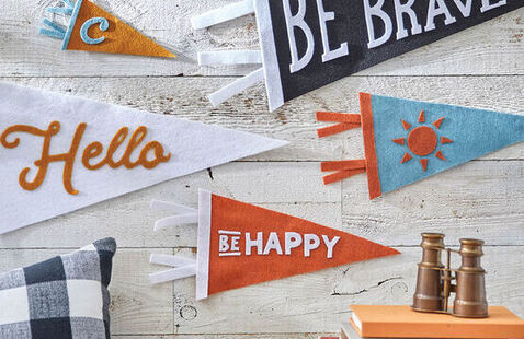 images of felt pennants
