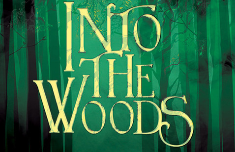 eerie green background with tall trees