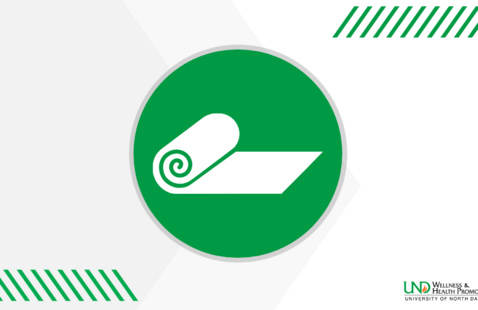 Illustration of rolled up yoga mat