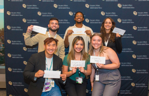 Students attending an on-campus event