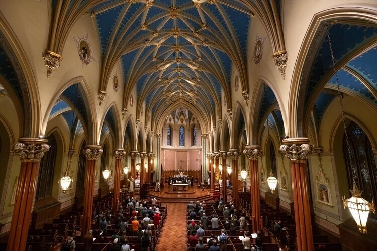 Yale Camerata performing in St. Mary's Church