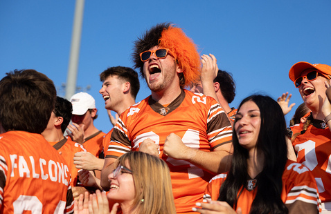 Falcon fans at home football game