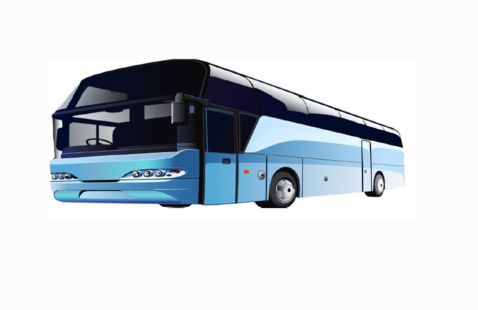 Picture of blue rooter bus