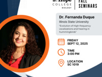 Event image for Biology Seminar Series - Dr. Fernanda Duque, Illinois State University