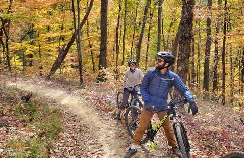 Mountain bikers at Brown County State Park