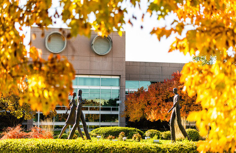 Rotunda in the fall at the Technology Center
