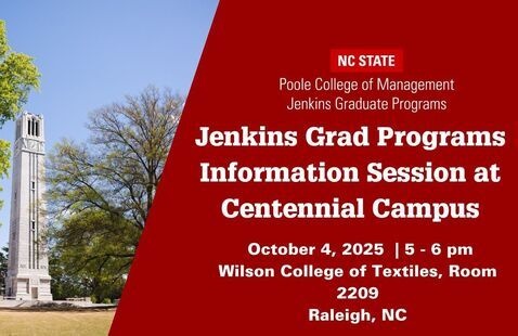 Image of Jenkins Grad Programs Information Session at Centennial Campus