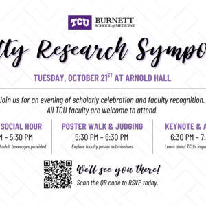 2nd Annual Faculty Research Symposium | Burnett School of Medicine at