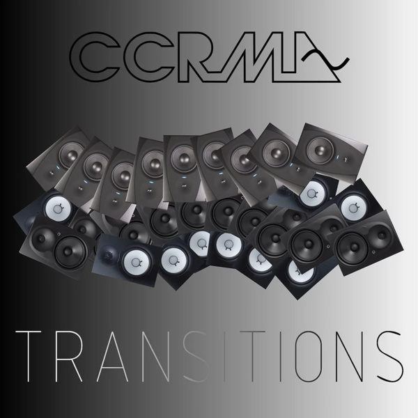 CCRMA transitions logo with speaker arrays