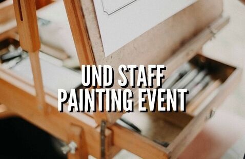 text: UND staff painting event