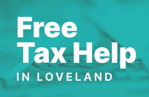 Image that says "Free Tax Help in Loveland"