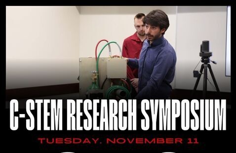 Student presenting machinery project