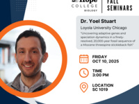 Event image for Biology Seminar Series - Dr. Yoel Stuart, Loyola University - Chicago