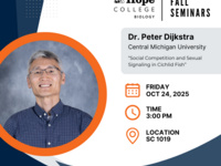 Event image for Biology Seminar Series - Dr. Peter Dijkstra, Central Michigan University