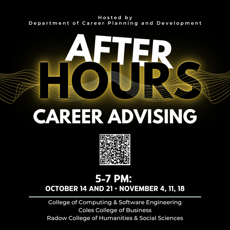 After Hour Career Advising for CCSE, Coles, and Radow Graduate Students
