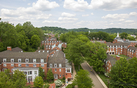 Ariel view of Ohio University Campus, Athens Ohio