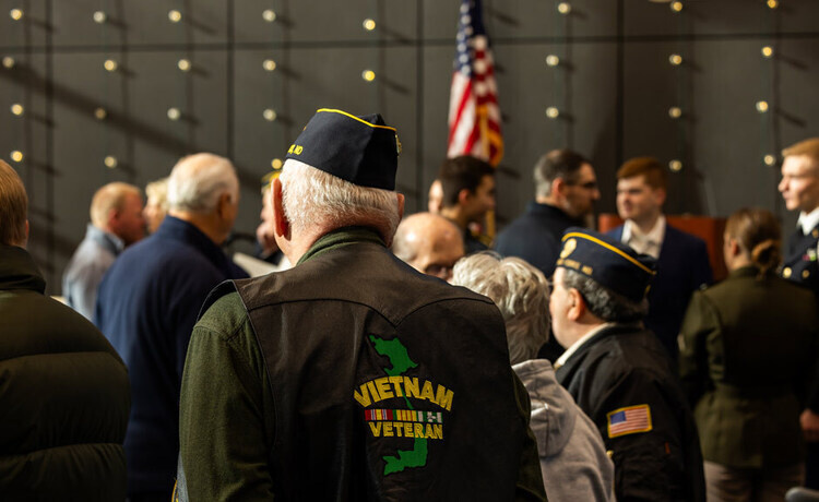 Veterans Day Ceremony at Gorecki Alumni Center