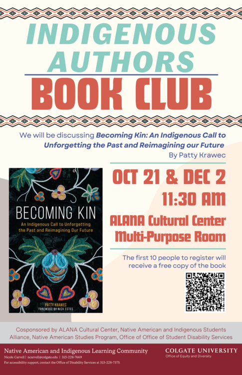 Picture with the text "Indigenous Authors Book Club"