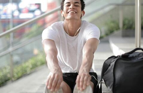 Photo of man stretching