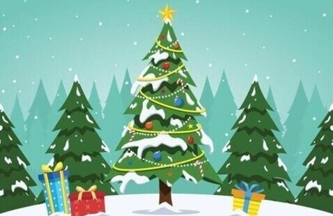 Tree with presents graphic