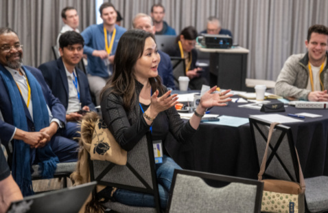 Tax conference attendees sharing ideas at the Blockchain Tax Conference in January 2025