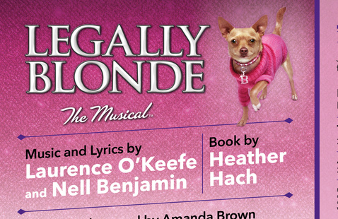 Legally Blonde the musical logo with dog