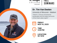 Event image for Biology Seminar Series - Dr. Tim Van Deelen