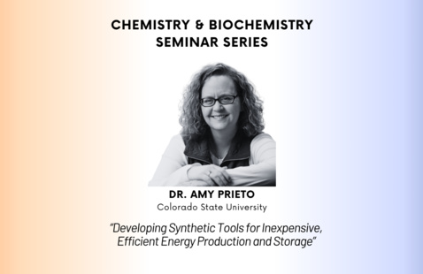 Image of Chemistry+ Biochemistry Seminar Series: Dr. Amy Prieto