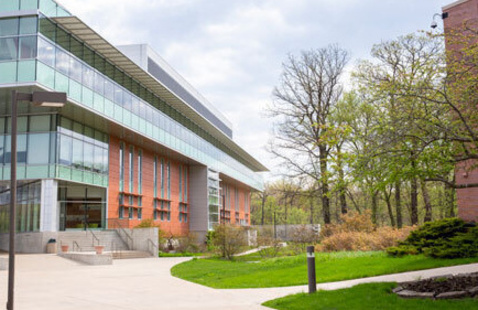 Appears to be an image of the Lee Center at Oakton College's Des Plaines campus.