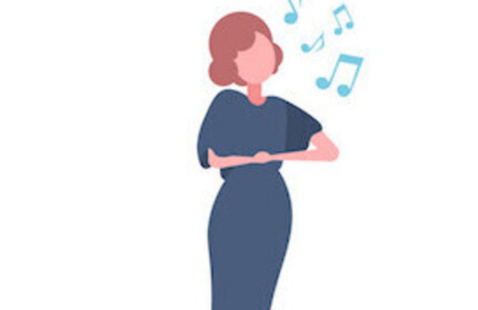 Stock photo of a singer