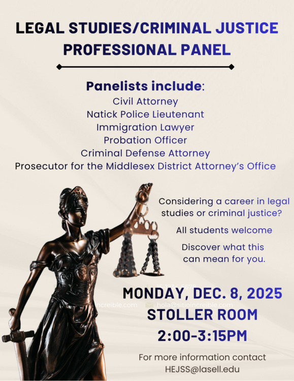 Legal Studies/Criminal Justice Studies Professional Panel at Brennan Library
