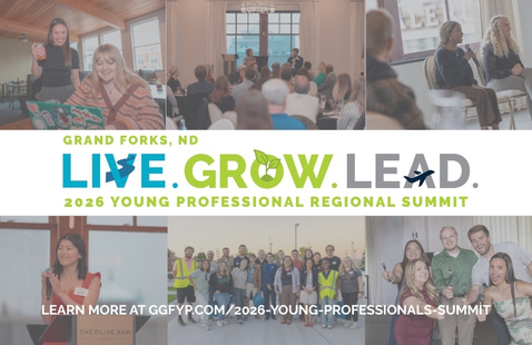 text: Live, grow, lead, 2026 young professional regional summit