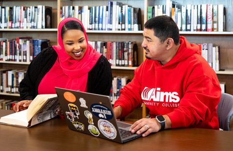 Photo of students studying in the Learning Commons