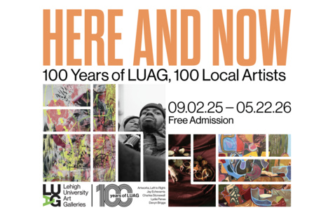 Here and Now, 100 Years of LUAG, 100 Local Artists Poster