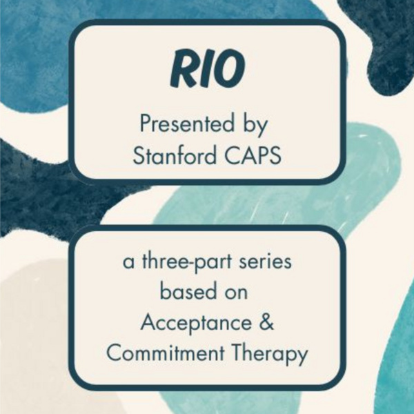 Rio image with blue and beige painted blots 